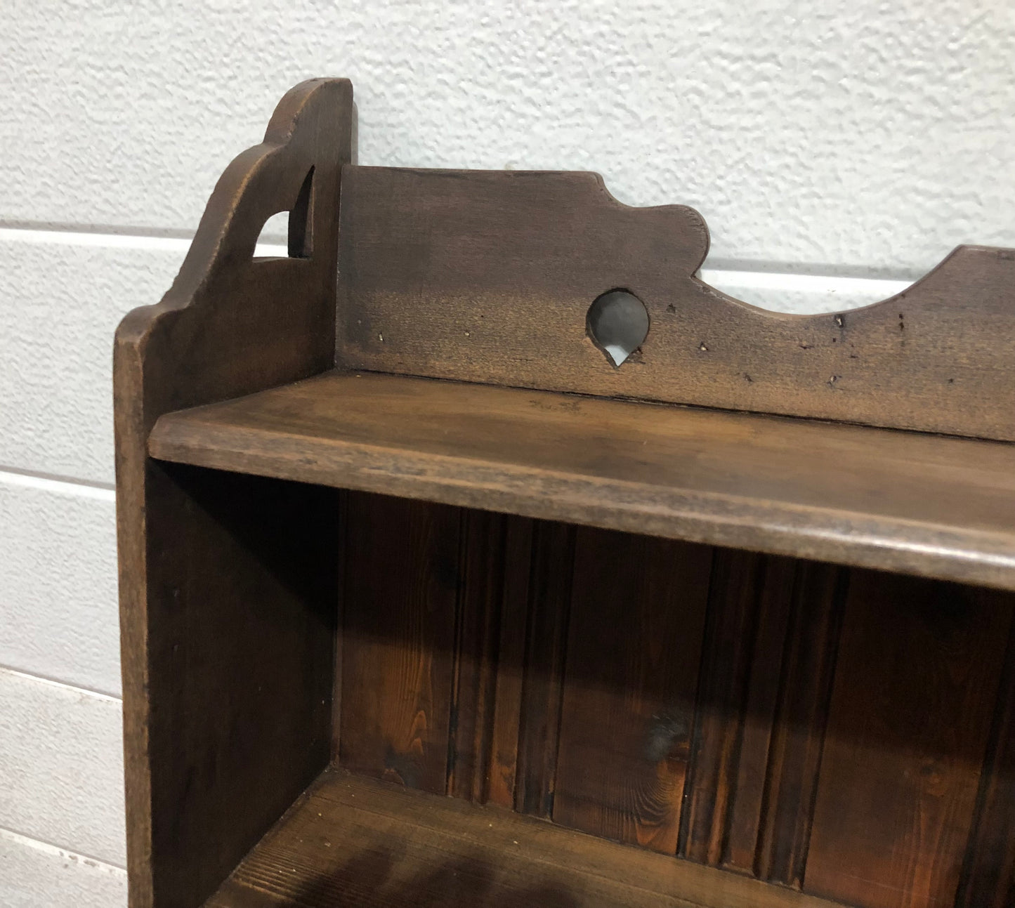 000742....Handsome Small Old Gothic Style Shelves ( sold )