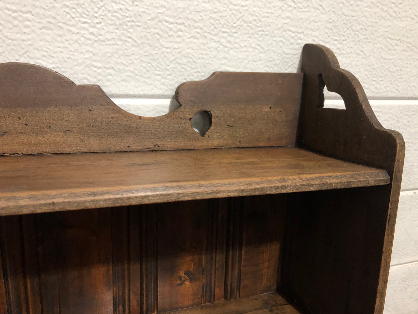 000742....Handsome Small Old Gothic Style Shelves ( sold )