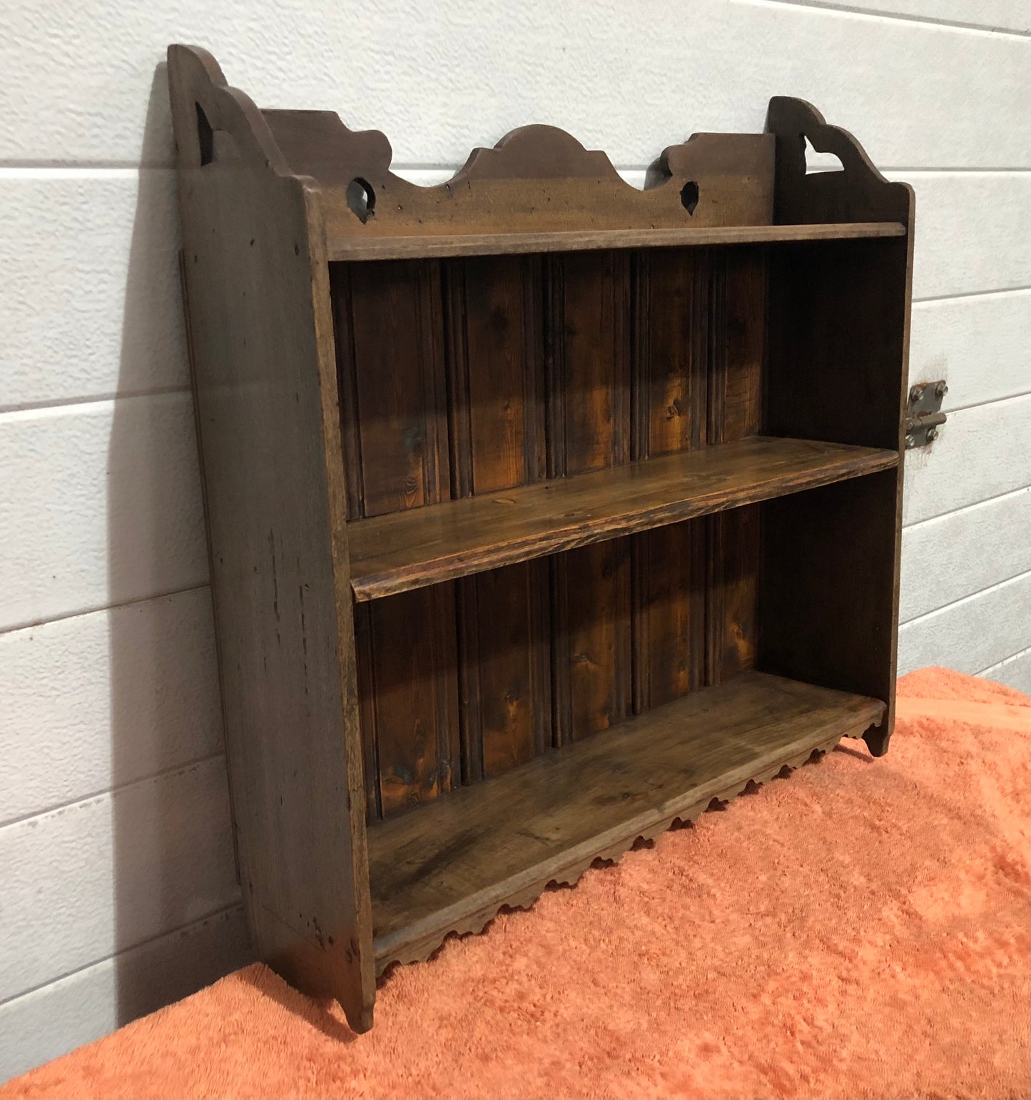000742....Handsome Small Old Gothic Style Shelves ( sold )