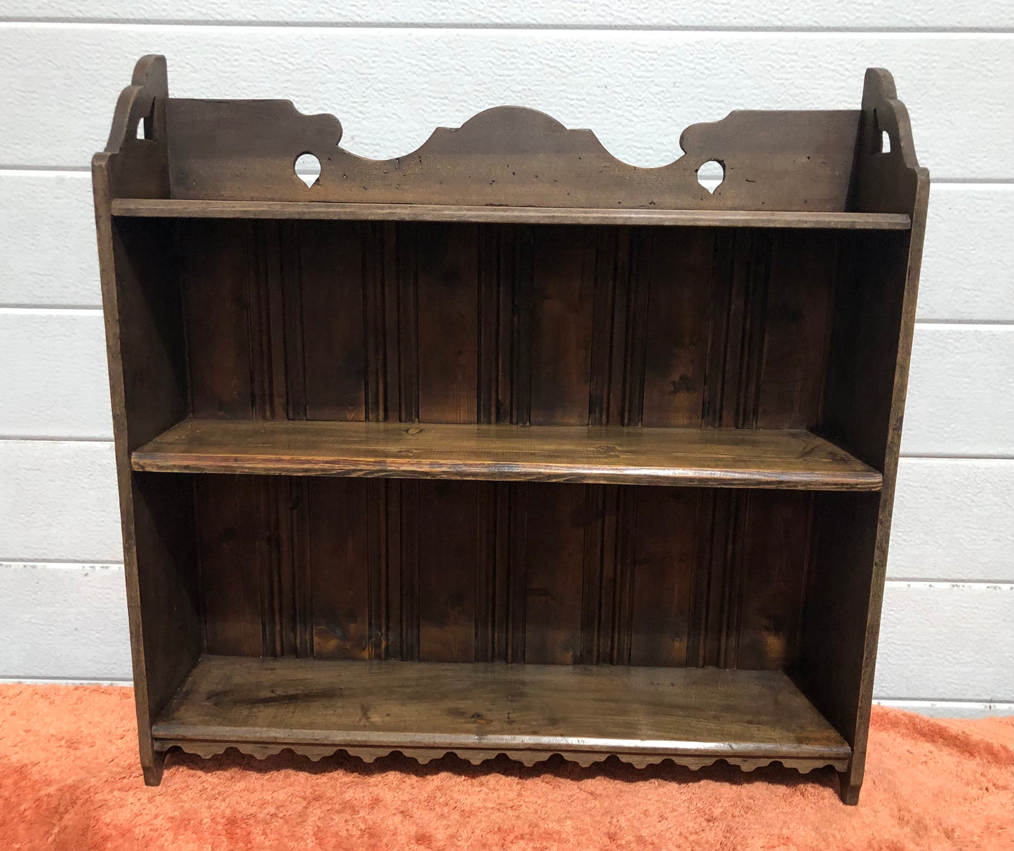 000742....Handsome Small Old Gothic Style Shelves