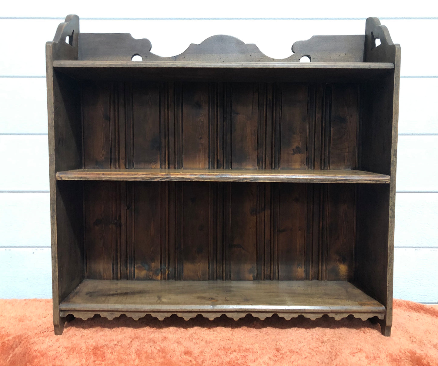 000742....Handsome Small Old Gothic Style Shelves ( sold )