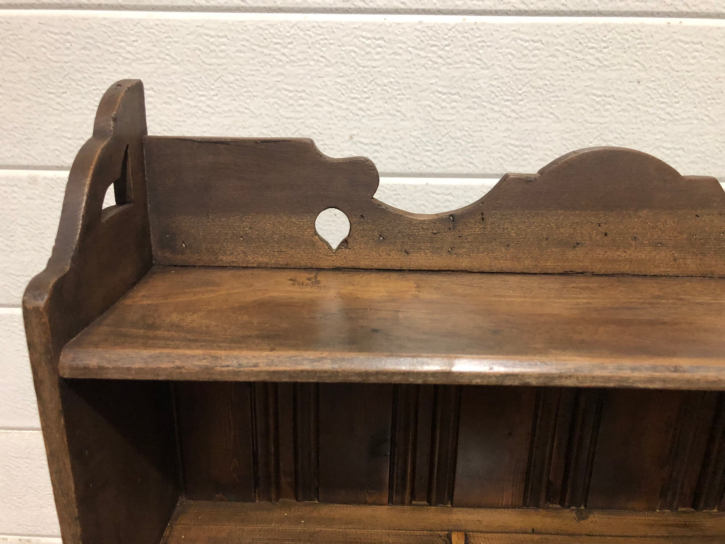 000742....Handsome Small Old Gothic Style Shelves ( sold )