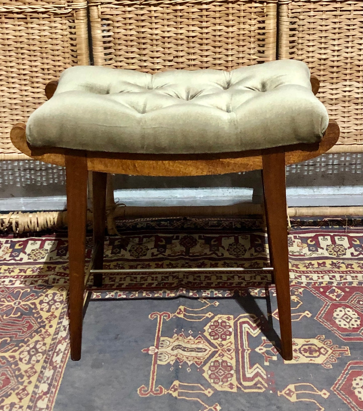 000589....Handsome Retro Teak Stool