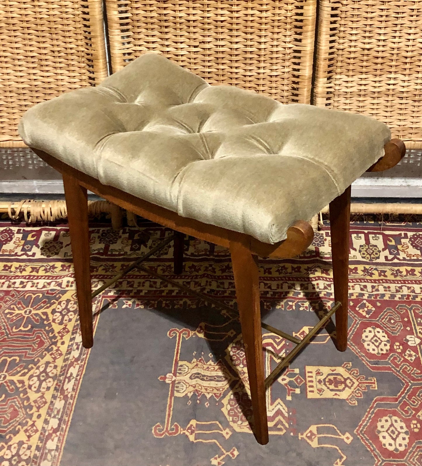 000589....Handsome Retro Teak Stool