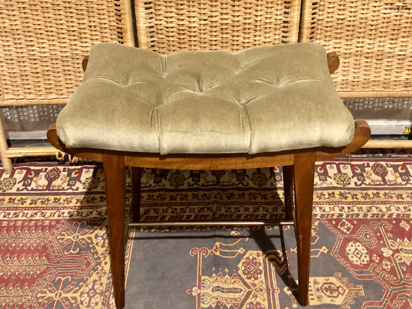 000589....Handsome Retro Teak Stool