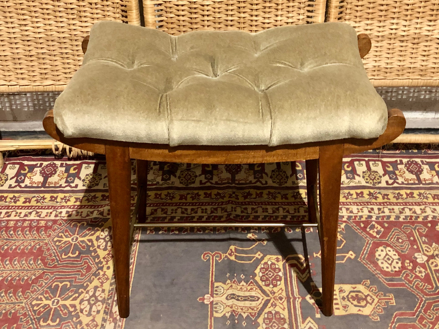 000589....Handsome Retro Teak Stool