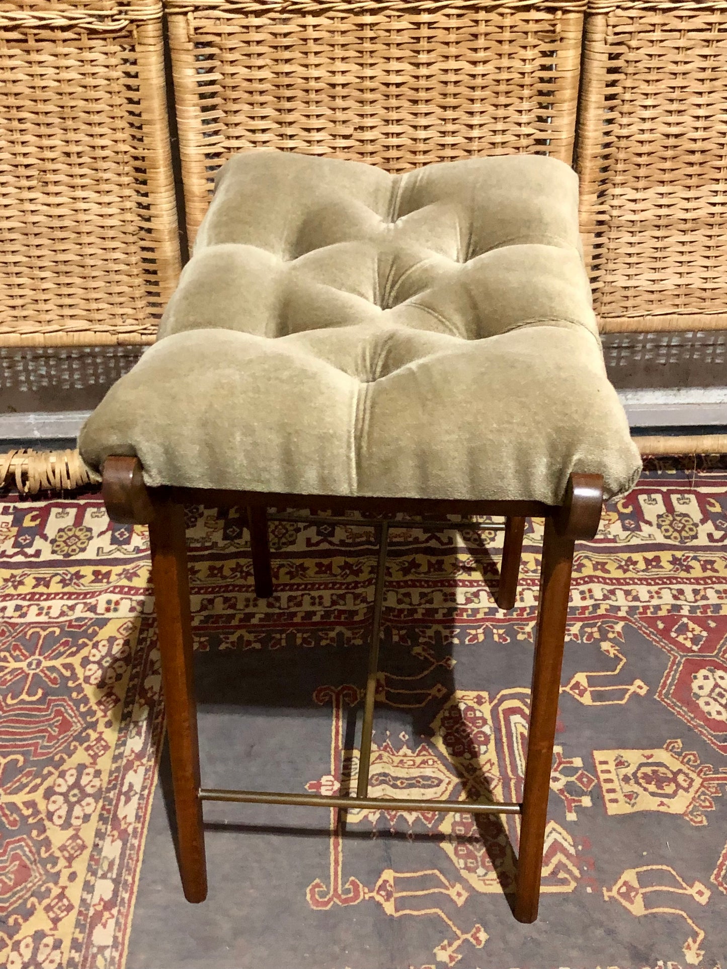 000589....Handsome Retro Teak Stool
