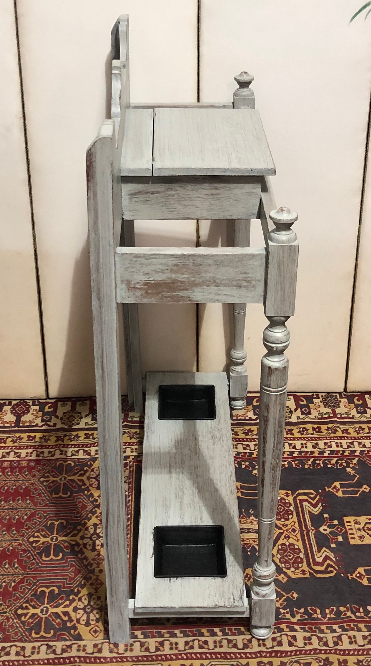 000741....Handsome Vintage Oak Umbrella And Stick Stand / Hall Stand
