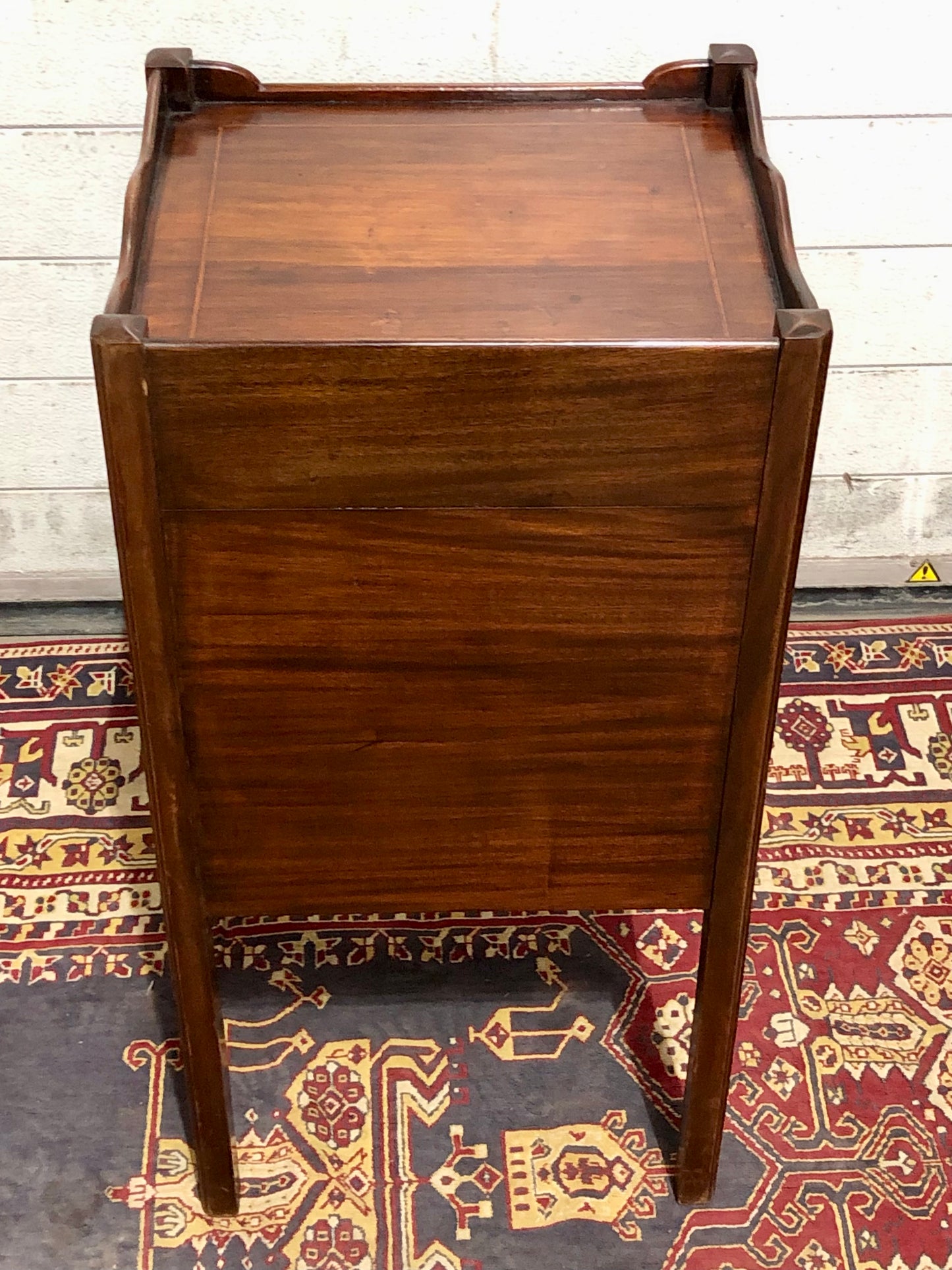 000740....Handsome Sheraton Revival Edwardian Bedside Table / Nightstand ( sold )