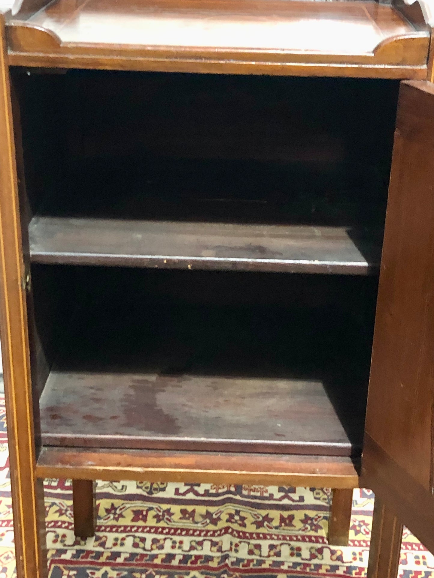 000740....Handsome Sheraton Revival Edwardian Bedside Table / Nightstand ( sold )