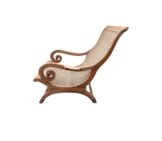 000812....Handsome Vintage Plantation Chair / Old Colonial Armchair ( sold )