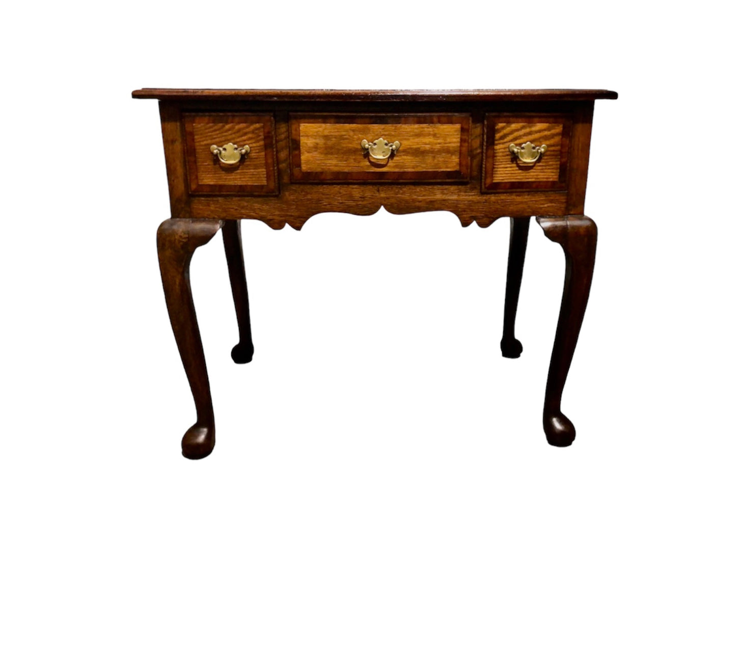 000796....Handsome Vintage Oak Lowboy Desk