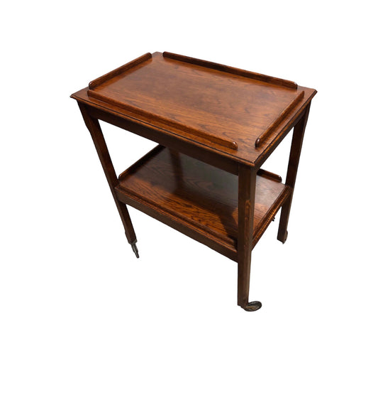 000795.... Handsome Vintage Arts And Crafts Oak Trolley / Buffet ( sold )