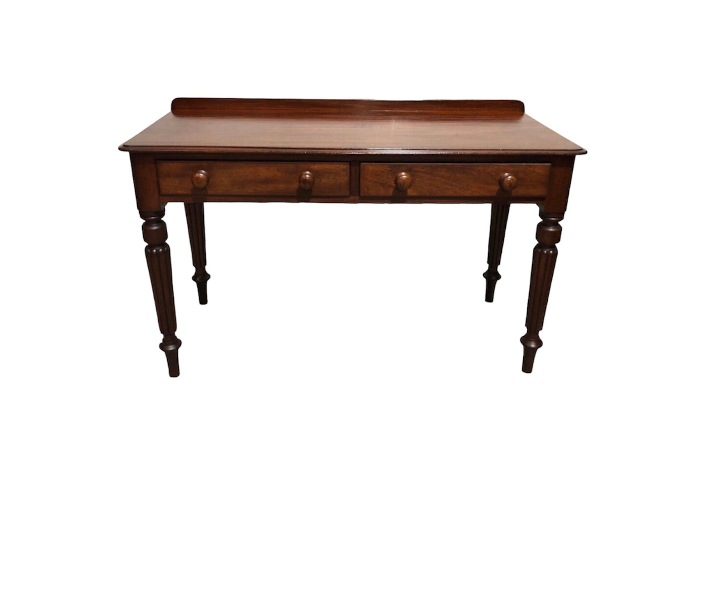 000756....Handsome Antique Mahogany Writing / Hall Table