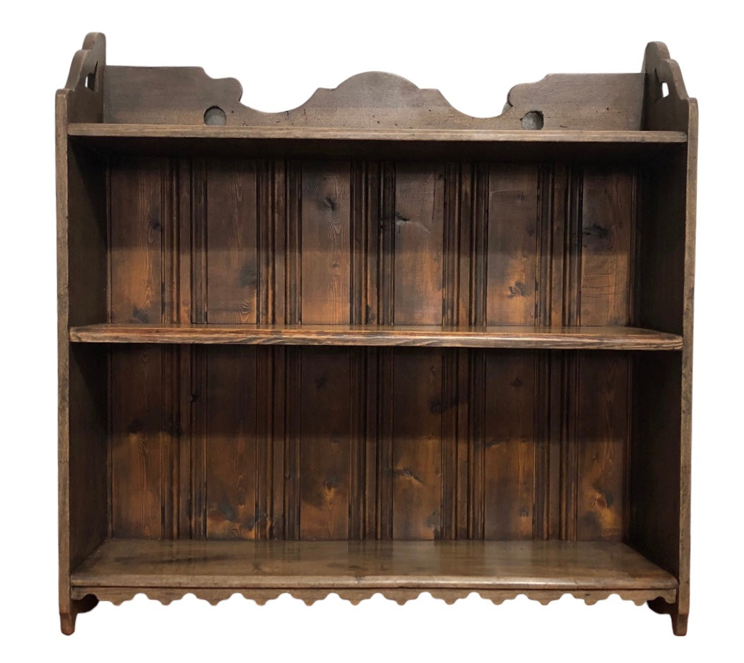 000742....Handsome Small Old Gothic Style Shelves ( sold )