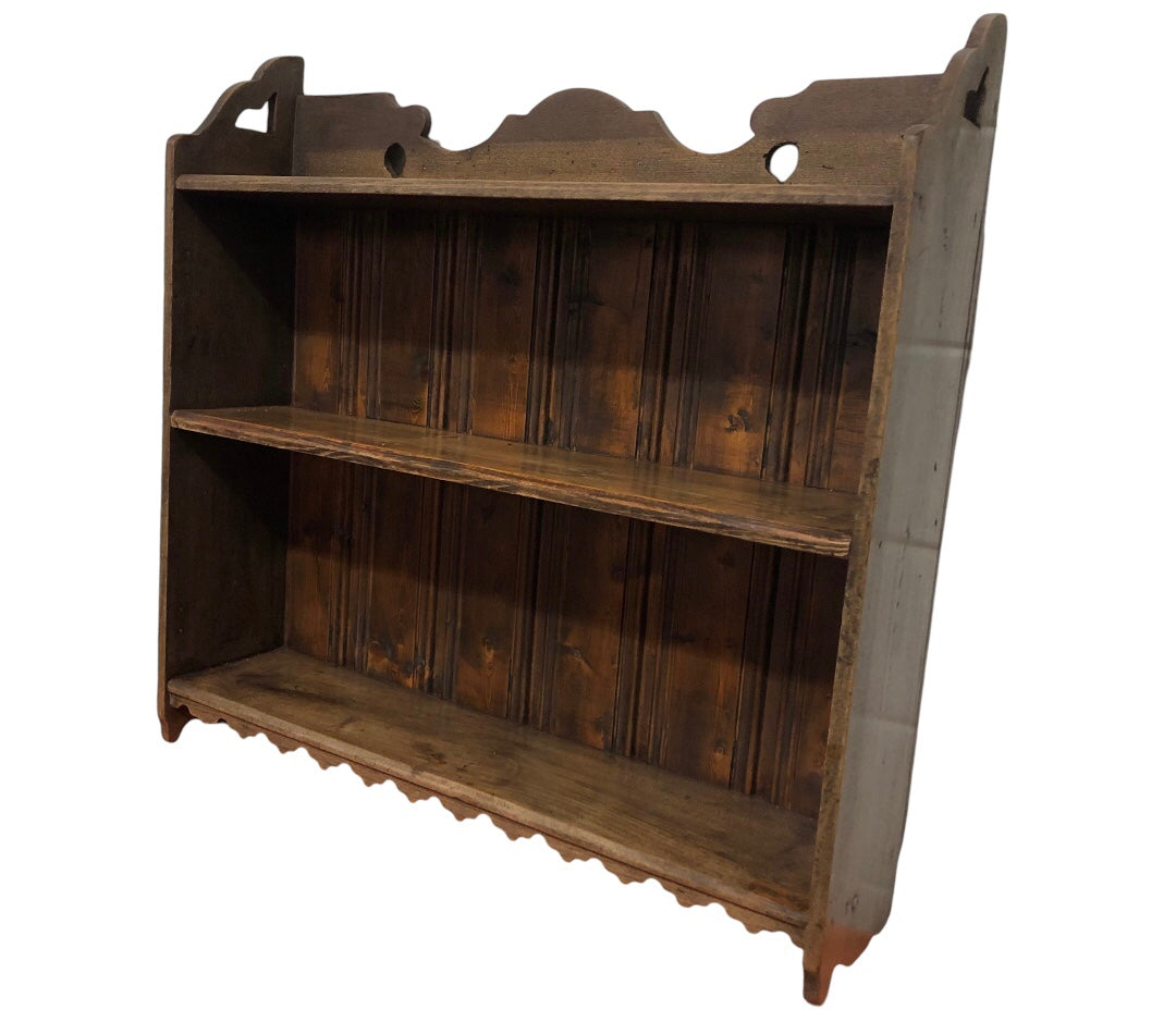 000742....Handsome Small Old Gothic Style Shelves ( sold )