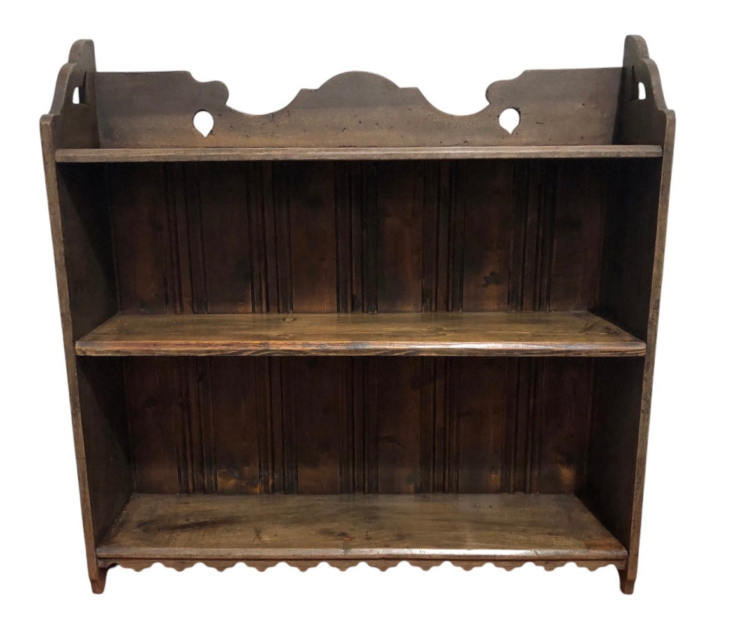 000742....Handsome Small Old Gothic Style Shelves ( sold )