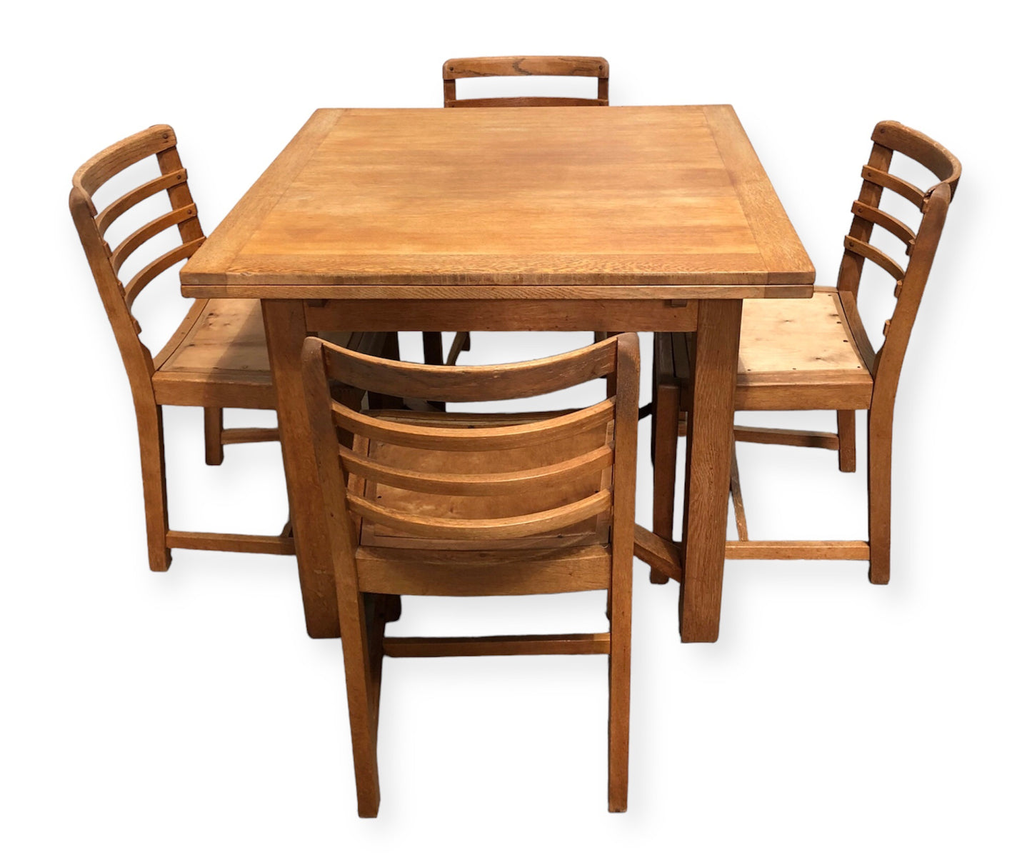000722....Heal's Table And Four Chairs - Heal's Oak Dining Set ( sold )