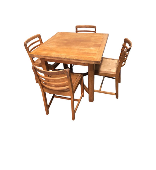 000722....Heal's Table And Four Chairs - Heal's Oak Dining Set ( sold )