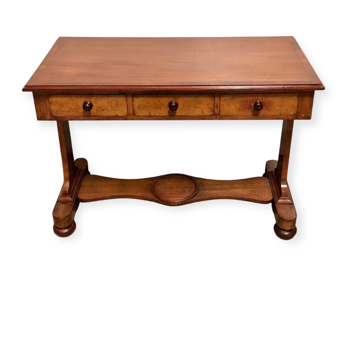 000708....Handsome Antique Mahogany Writing / Hall Table