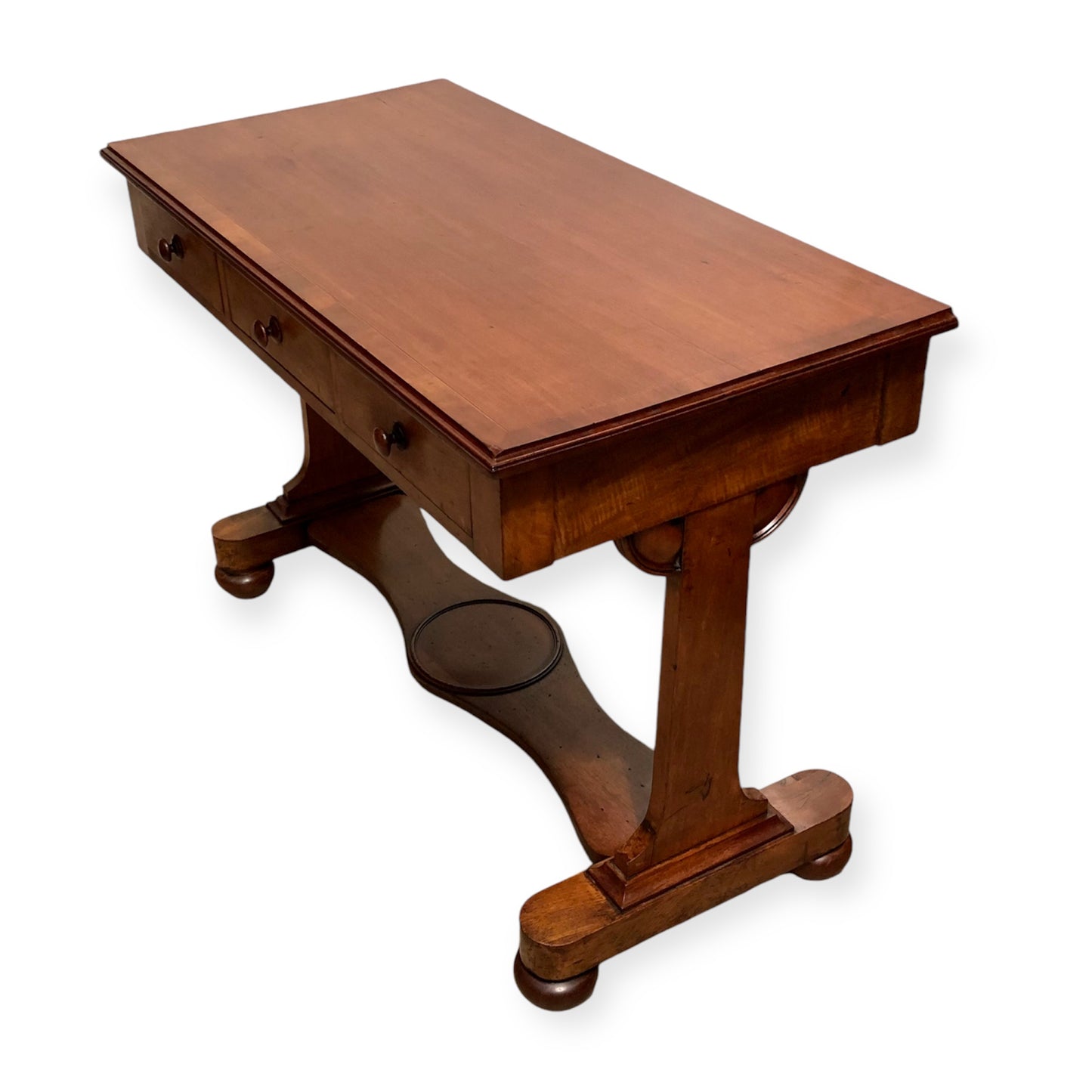 000708....Handsome Antique Mahogany Writing / Hall Table