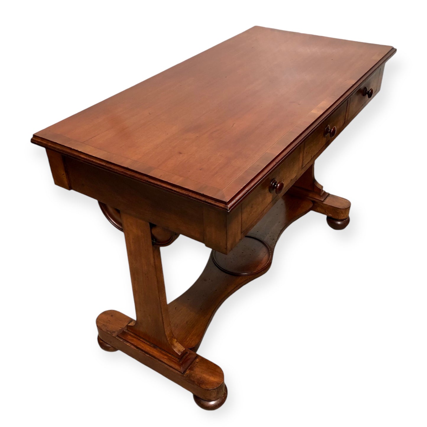 000708....Handsome Antique Mahogany Writing / Hall Table
