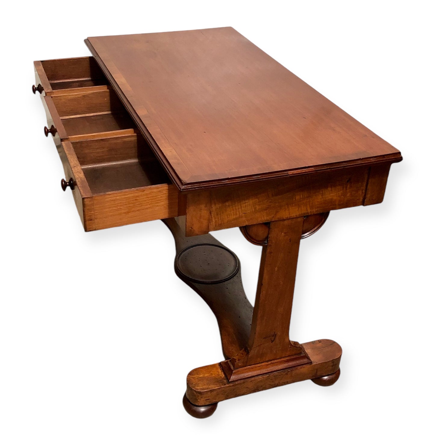 000708....Handsome Antique Mahogany Writing / Hall Table