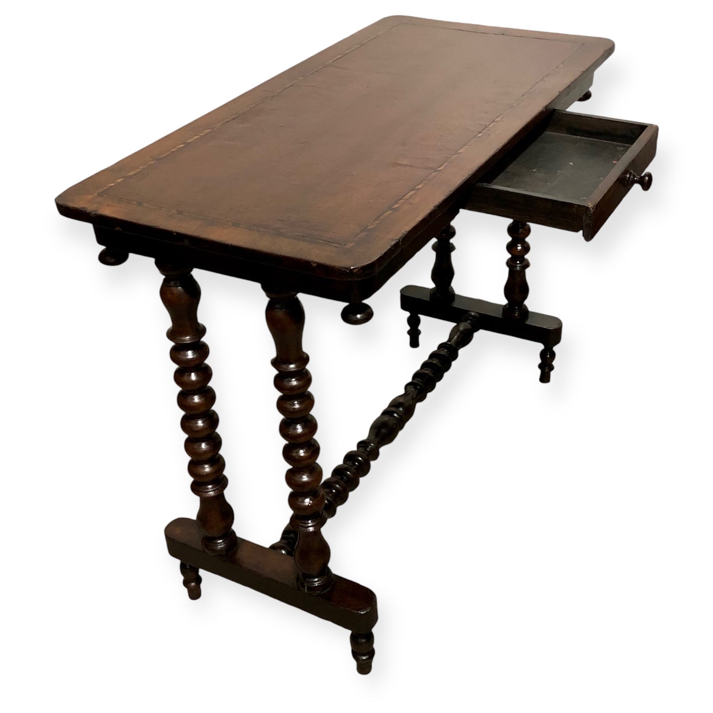 000704....Handsome Antique Writing / Hall Table