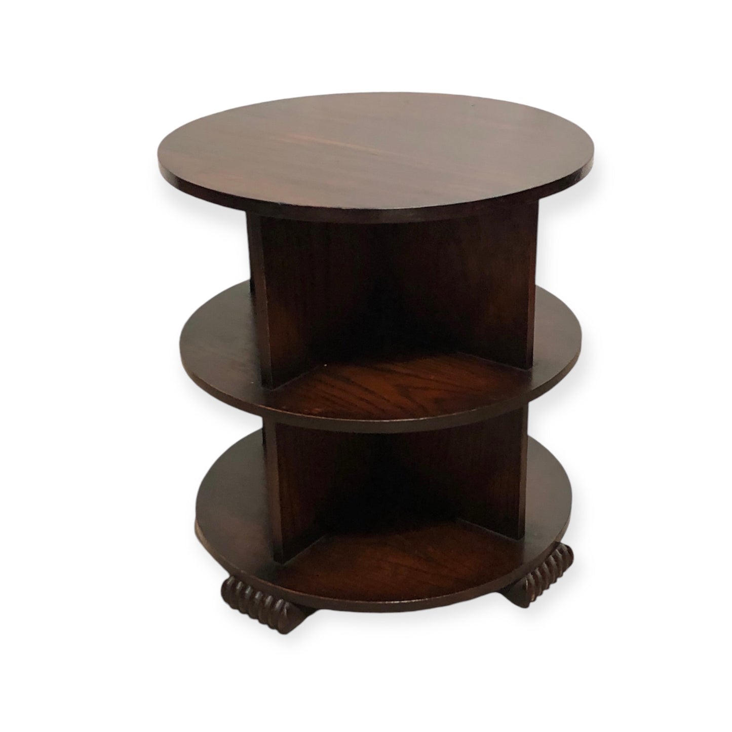 000701....Art Deco Oak Coffee Table With Bookcase Shelving ( sold )
