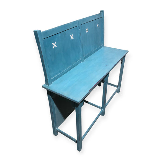 000692....Handsome Vintage Arts And Crafts Style Bench / Hall Seat ( sold )