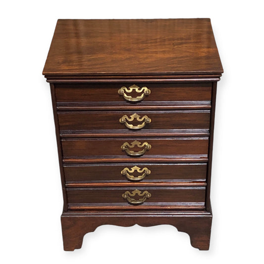 000689.... Handsome Antique Dwarf Music Cabinet / Small Music Ches