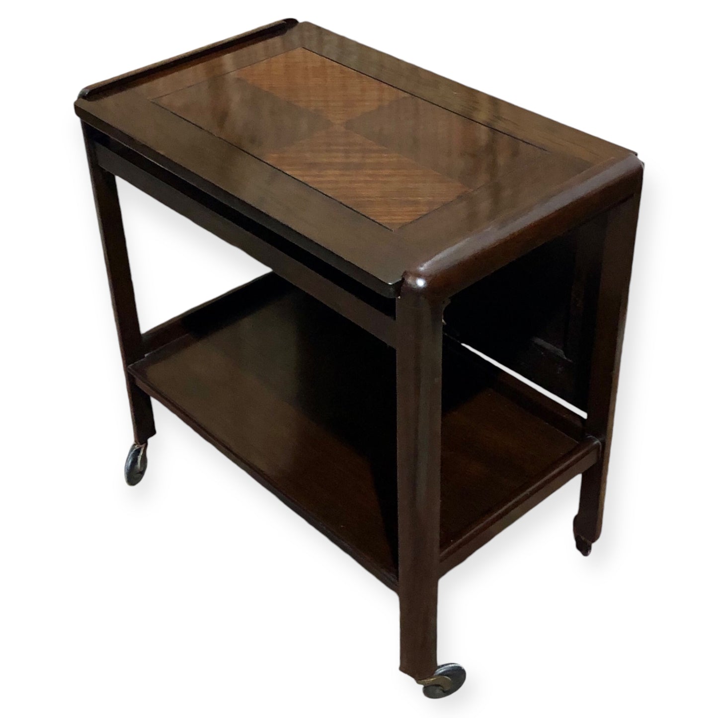 000685....Handsome Art Deco Mahogany Serving Trolley