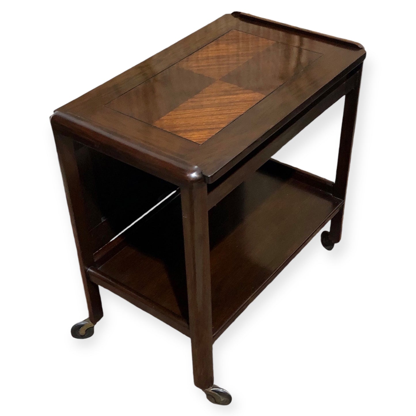 000685....Handsome Art Deco Mahogany Serving Trolley