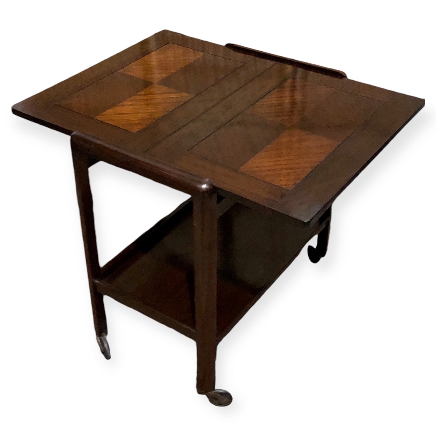 000685....Handsome Art Deco Mahogany Serving Trolley