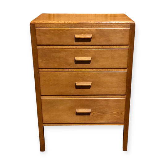 000682....Handsome Art Deco Style Oak Chest / Chest Of Drawers