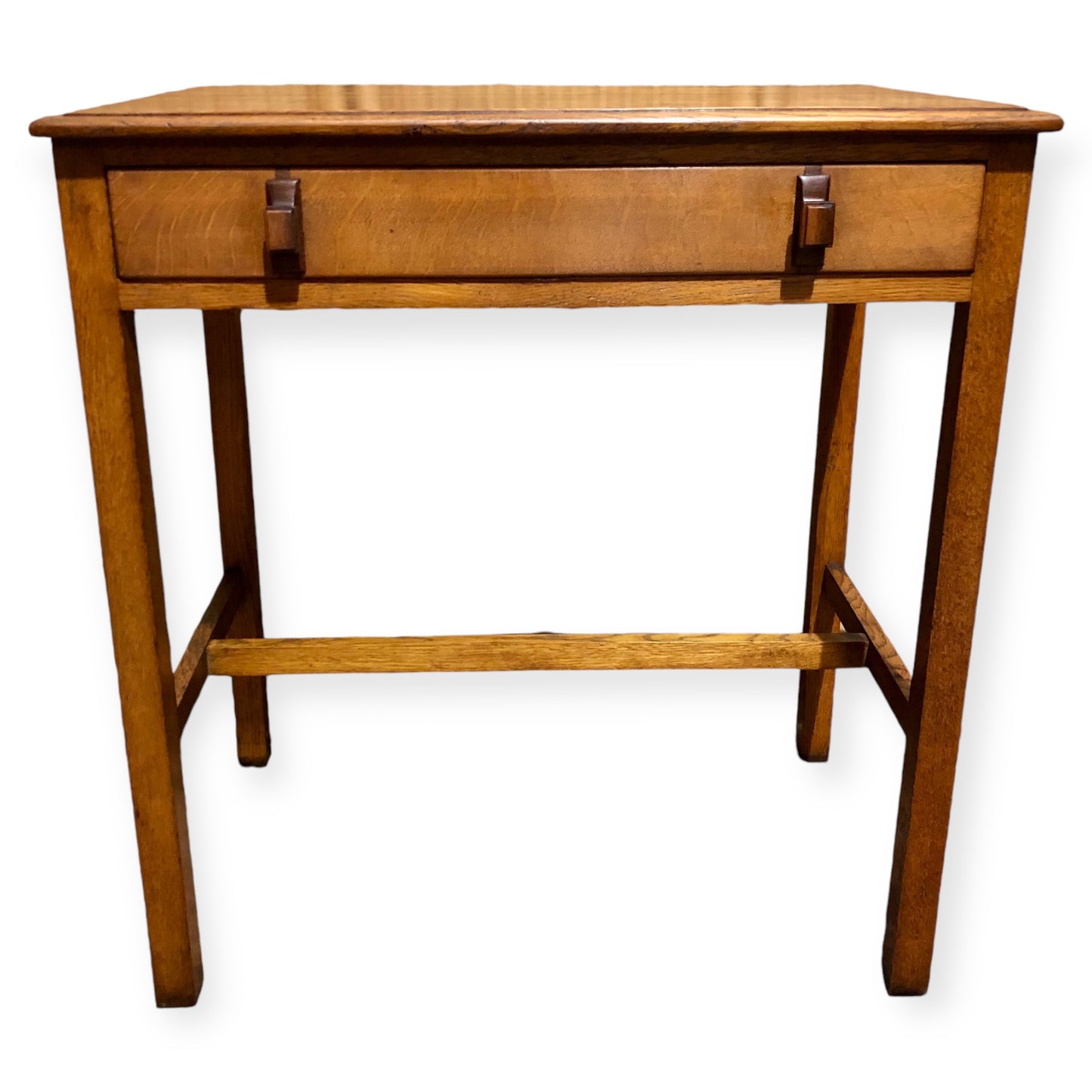 000683....Handsome Art Deco Oak Side Or Writing Table ( sold )