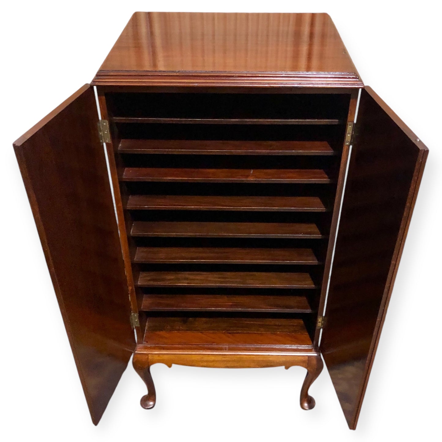 000680....Handsome Edwardian Mahogany Music / Filing Cabinet ( sold )