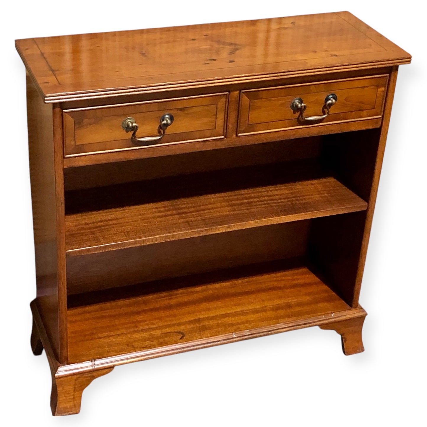 000677....Handsome Vintage Yew Bookcase ( sold )