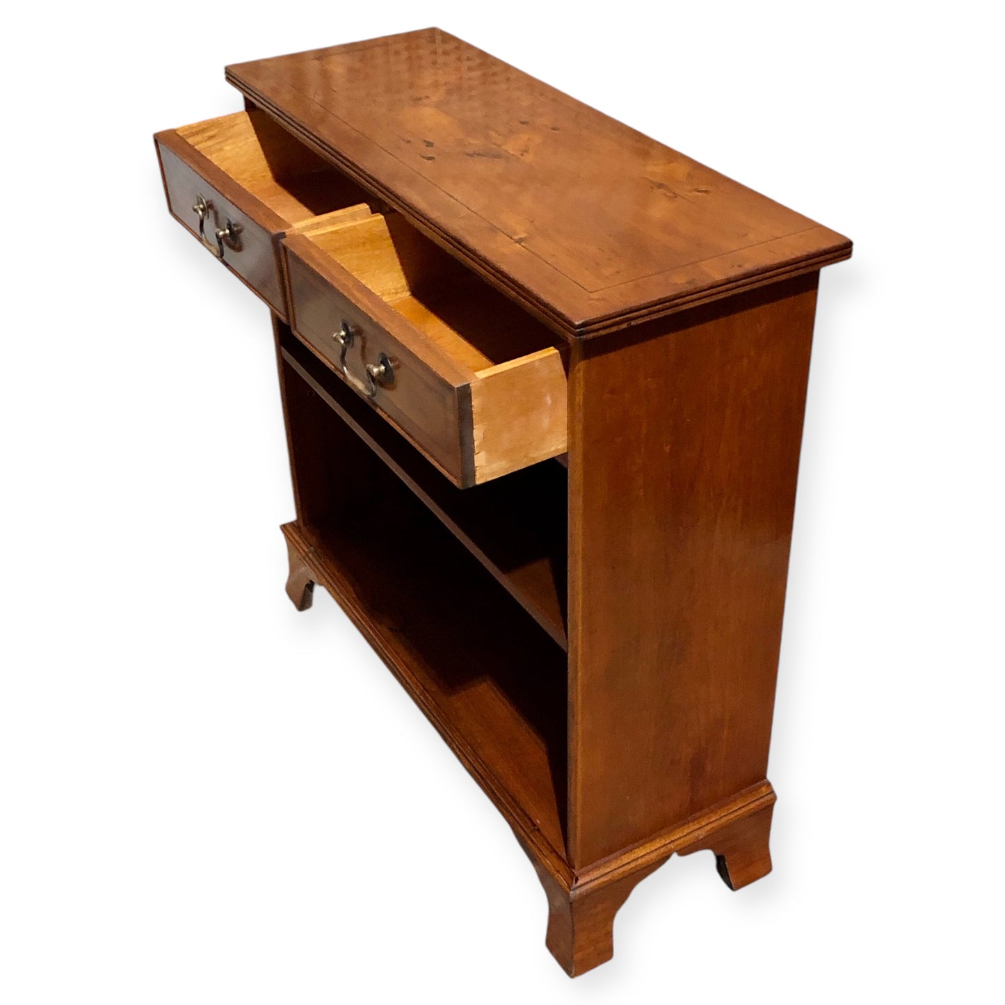 000677....Handsome Vintage Yew Bookcase ( sold )