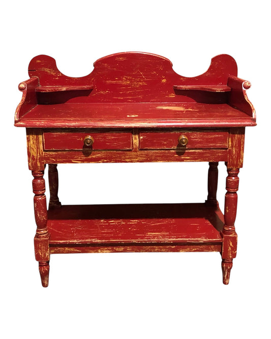 000675....Handsome Victorian Painted Pine Washstand / Hall Table