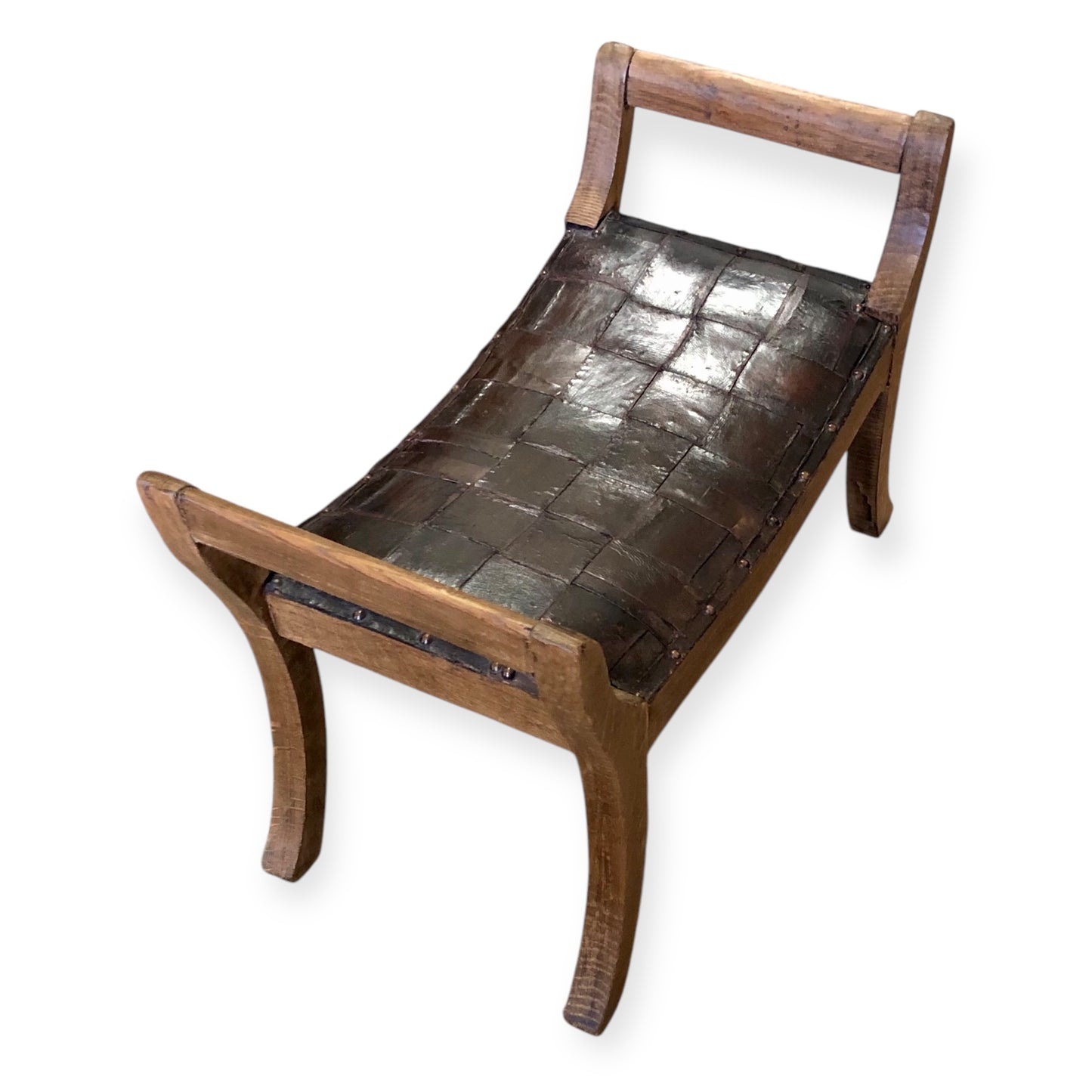 000673....Handsome Rare Arts And Crafts Oak Stool