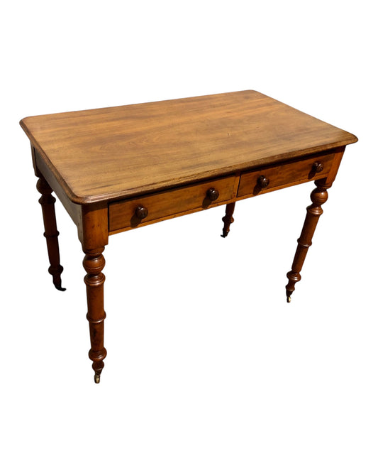 000674....Handsome Antique Mahogany Hall Or Writing Table