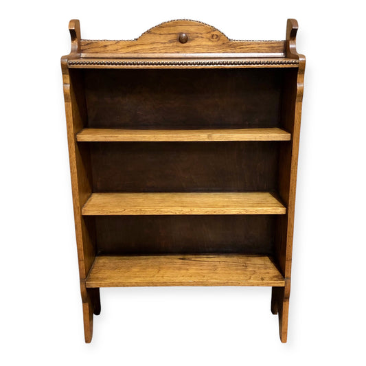000669....Handsome Arts And Crafts Solid Oak Bookcase ( sold )