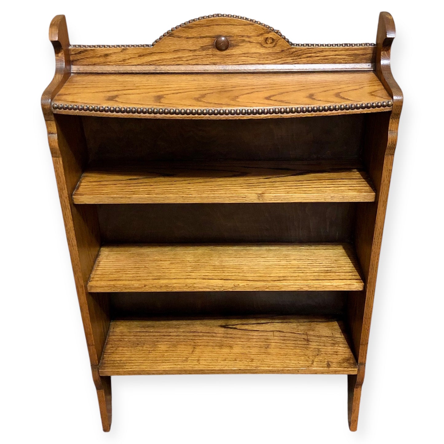 000669....Handsome Arts And Crafts Solid Oak Bookcase ( sold )