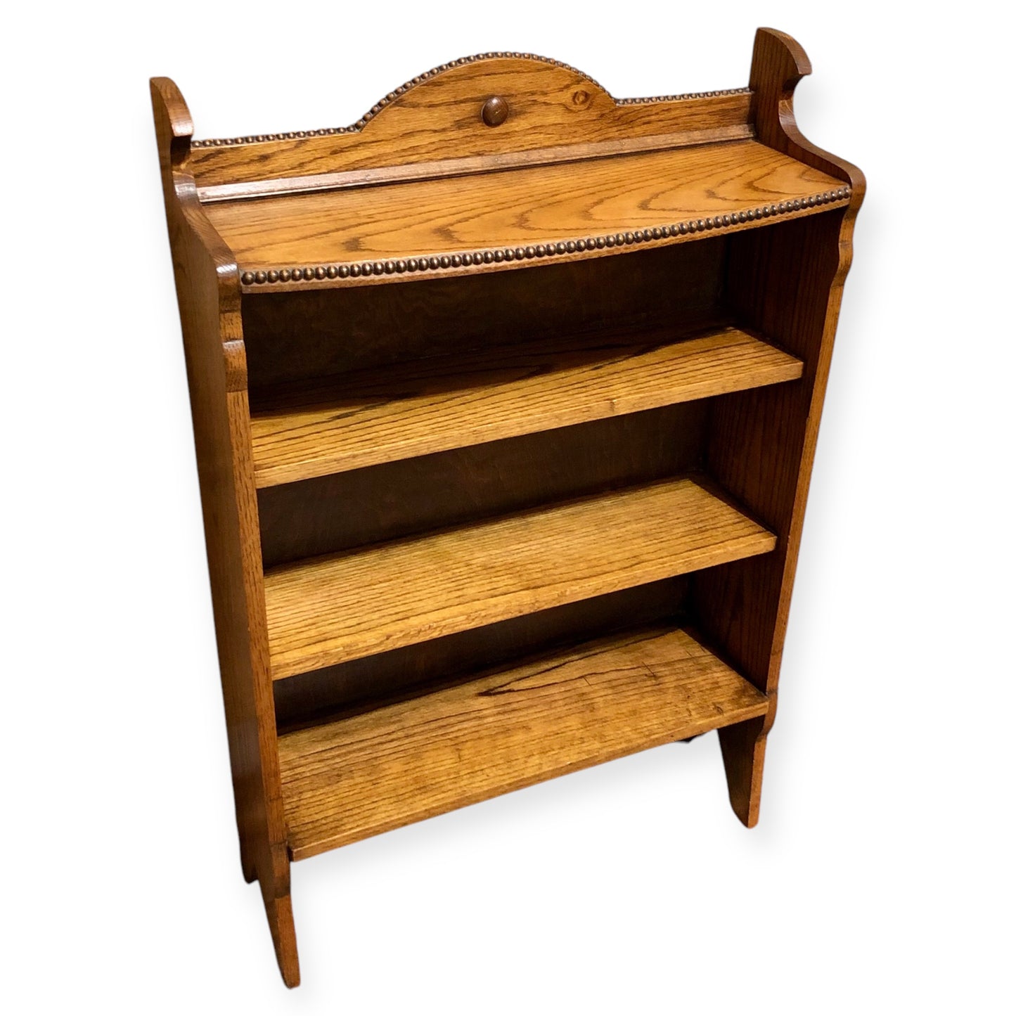 000669....Handsome Arts And Crafts Solid Oak Bookcase ( sold )