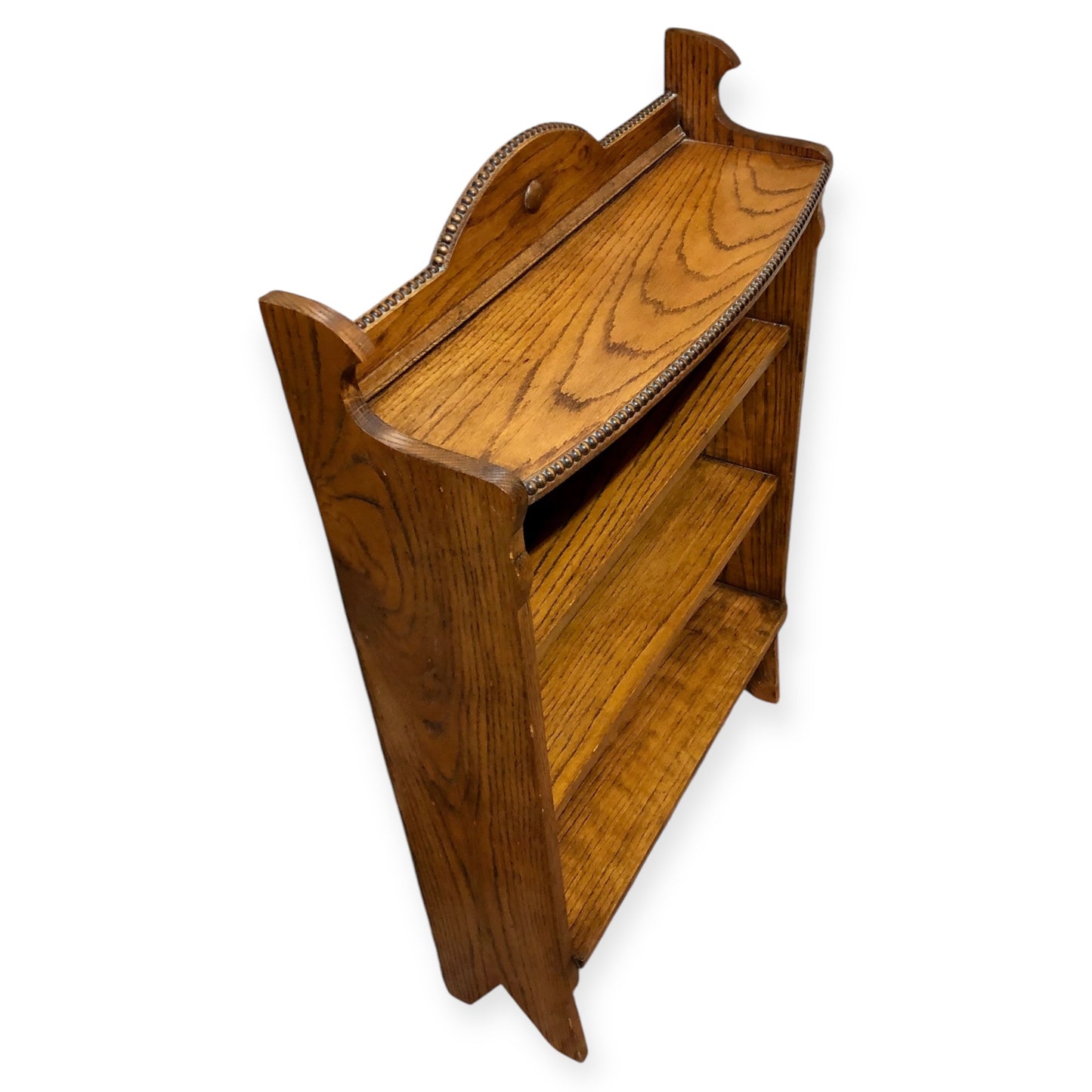 000669....Handsome Arts And Crafts Solid Oak Bookcase ( sold )