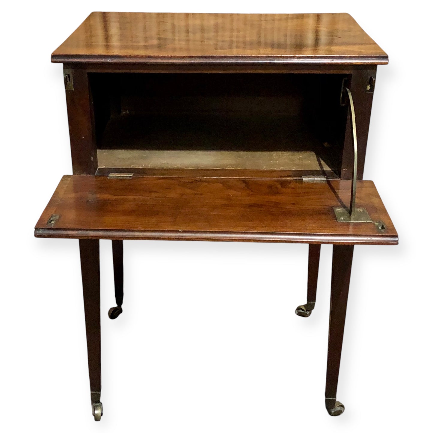 000668....Handsome Rare Georgian Mahogany Bedside / Deception Table ( sold )