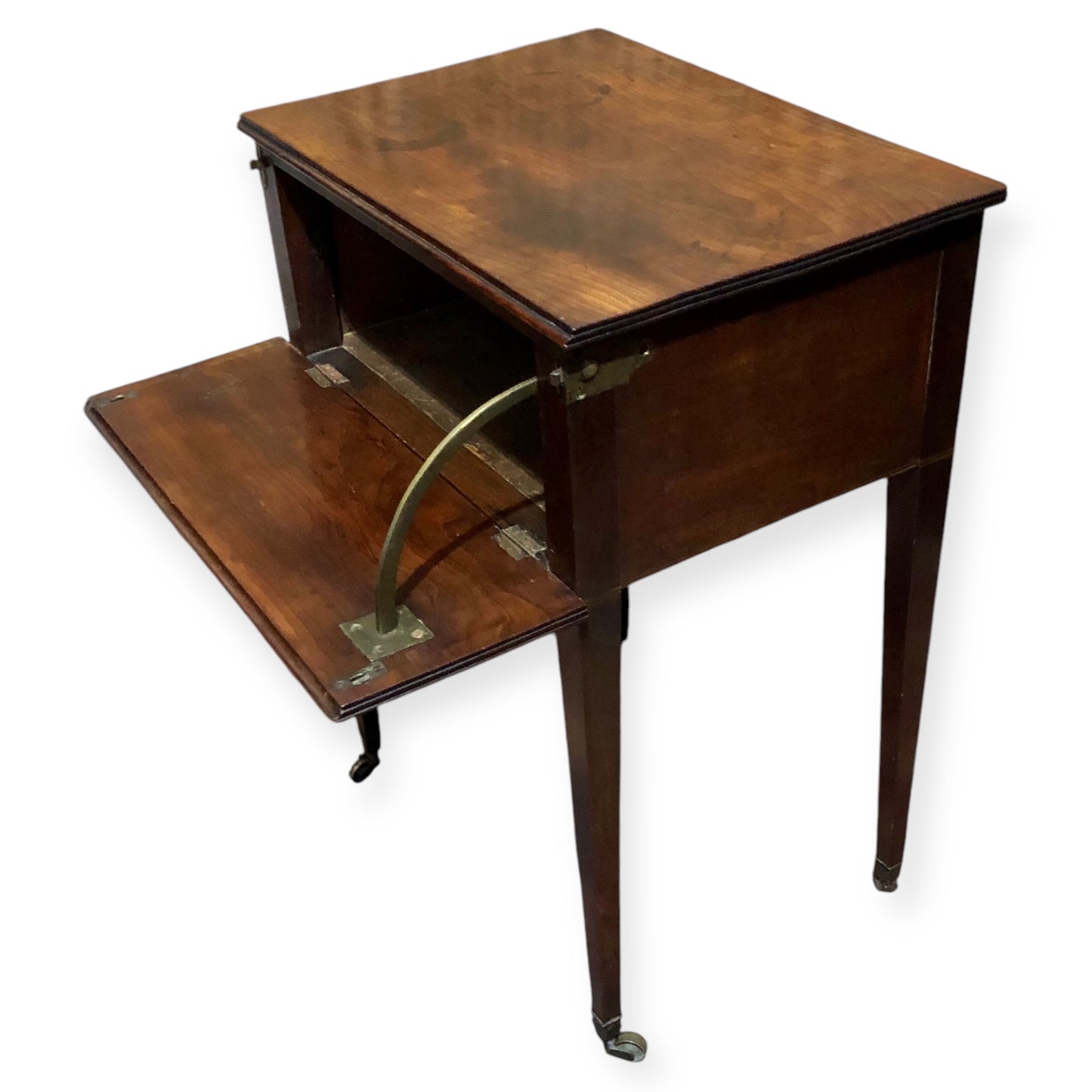 000668....Handsome Rare Georgian Mahogany Bedside / Deception Table ( sold )