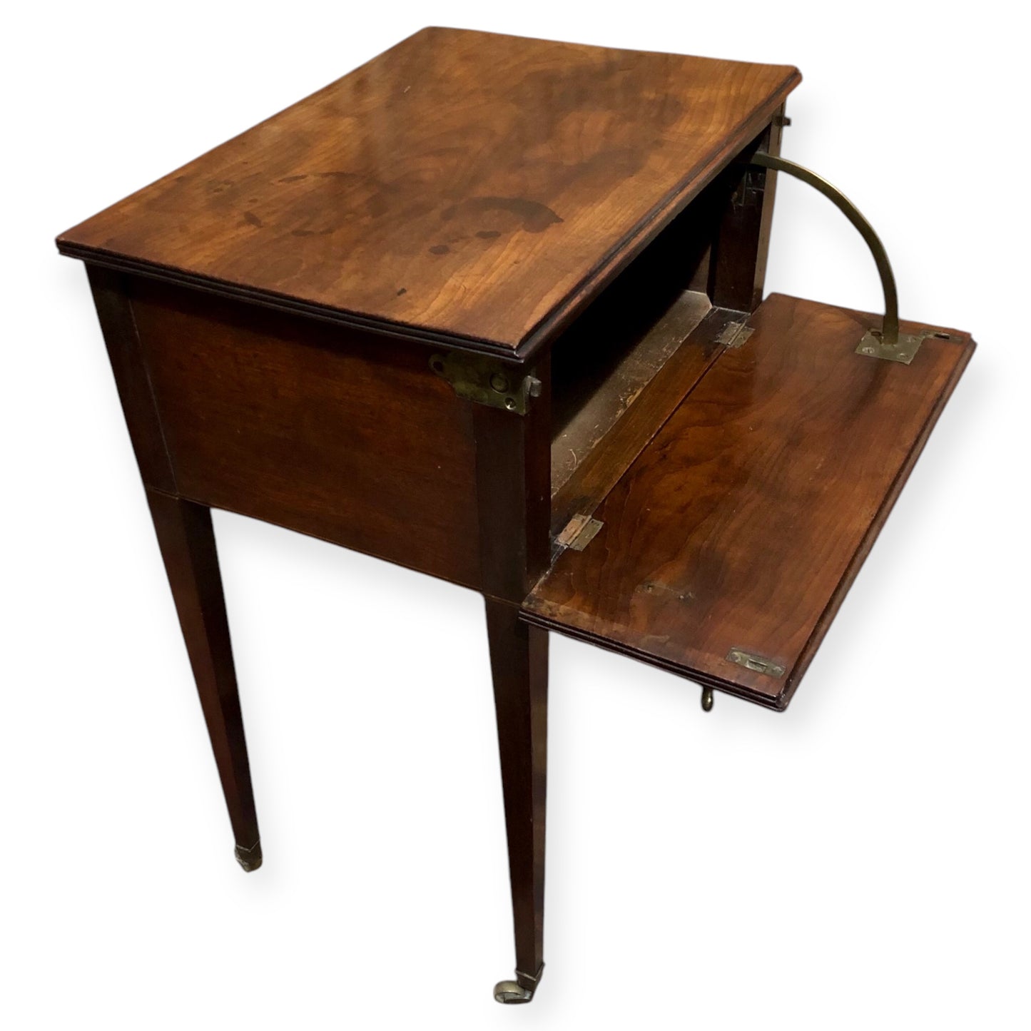 000668....Handsome Rare Georgian Mahogany Bedside / Deception Table ( sold )