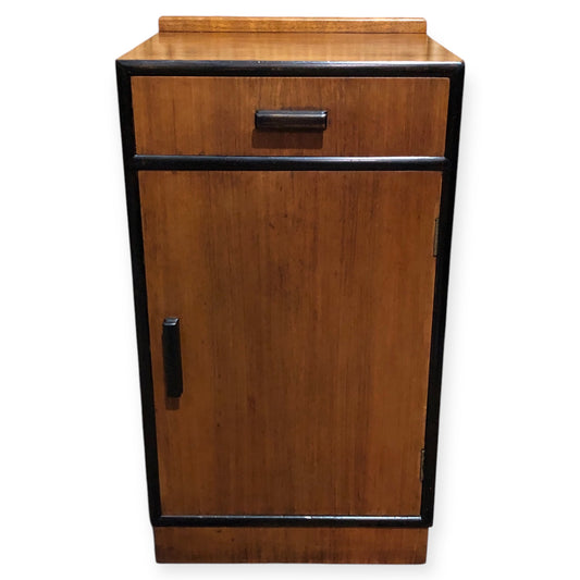 000660.... Handsome Art Deco Walnut Bedside Table ( sold )